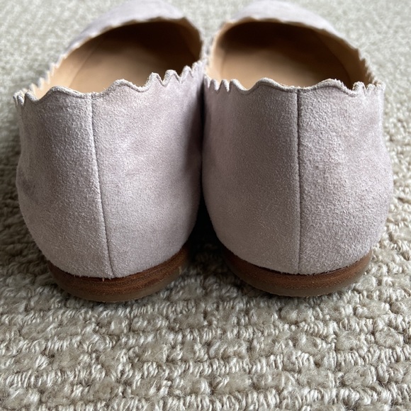 Chloe Lauren ballet flats shoes in pale gray suede - Picture 3 of 6